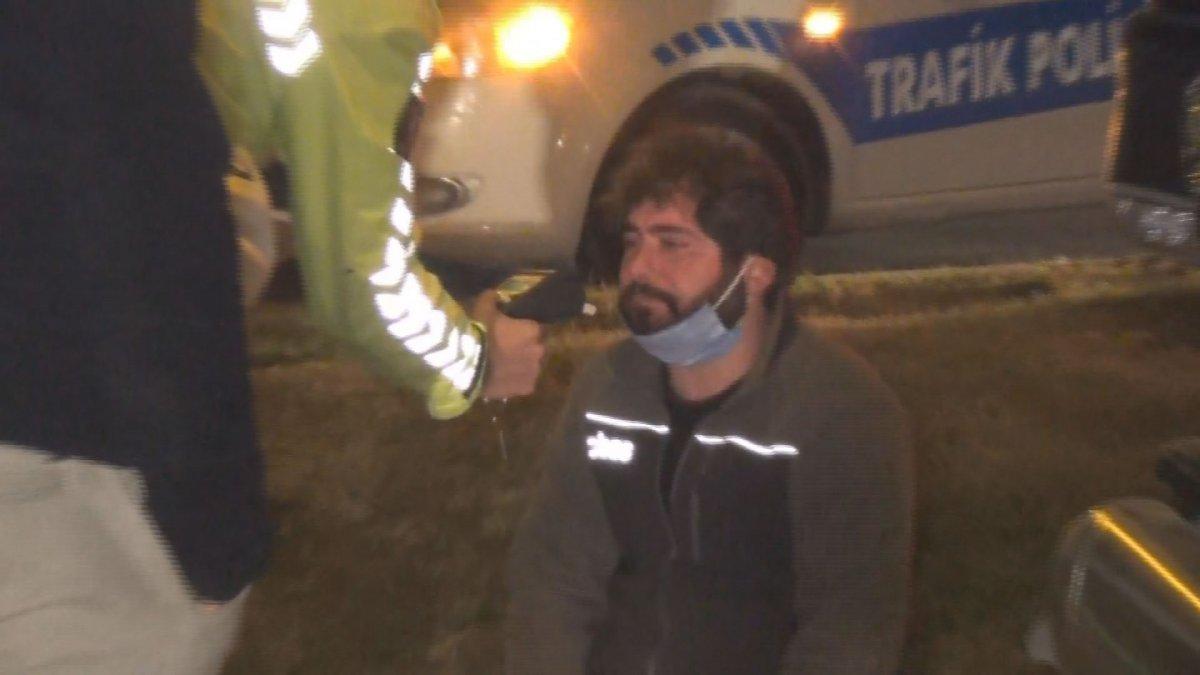 Bursa'da aracı yanarken gözyaşlarını tutamadı