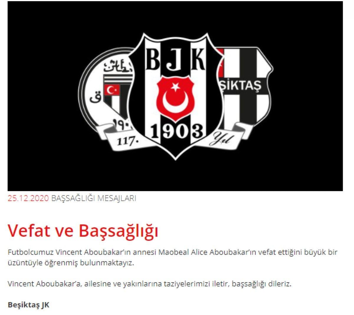 Vincent Aboubakar'ın annesi Maobeal Alice vefat etti