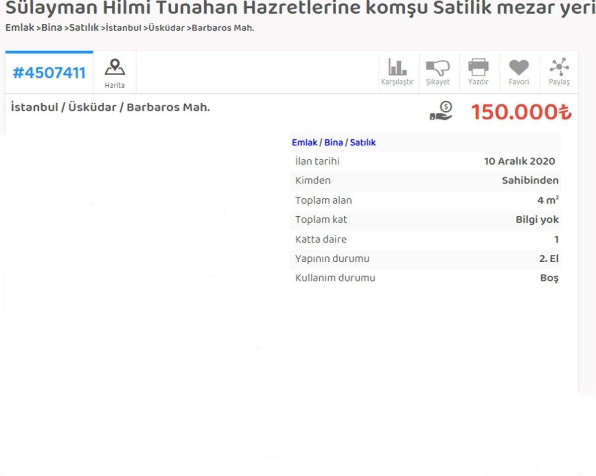 İstanbul’da mezar karaborsası