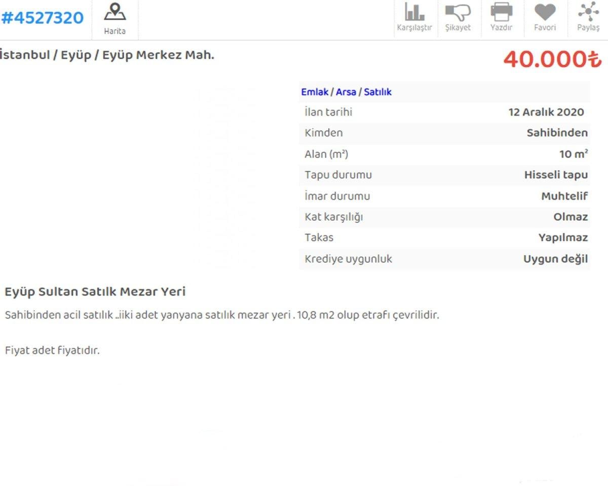 İstanbul’da mezar karaborsası