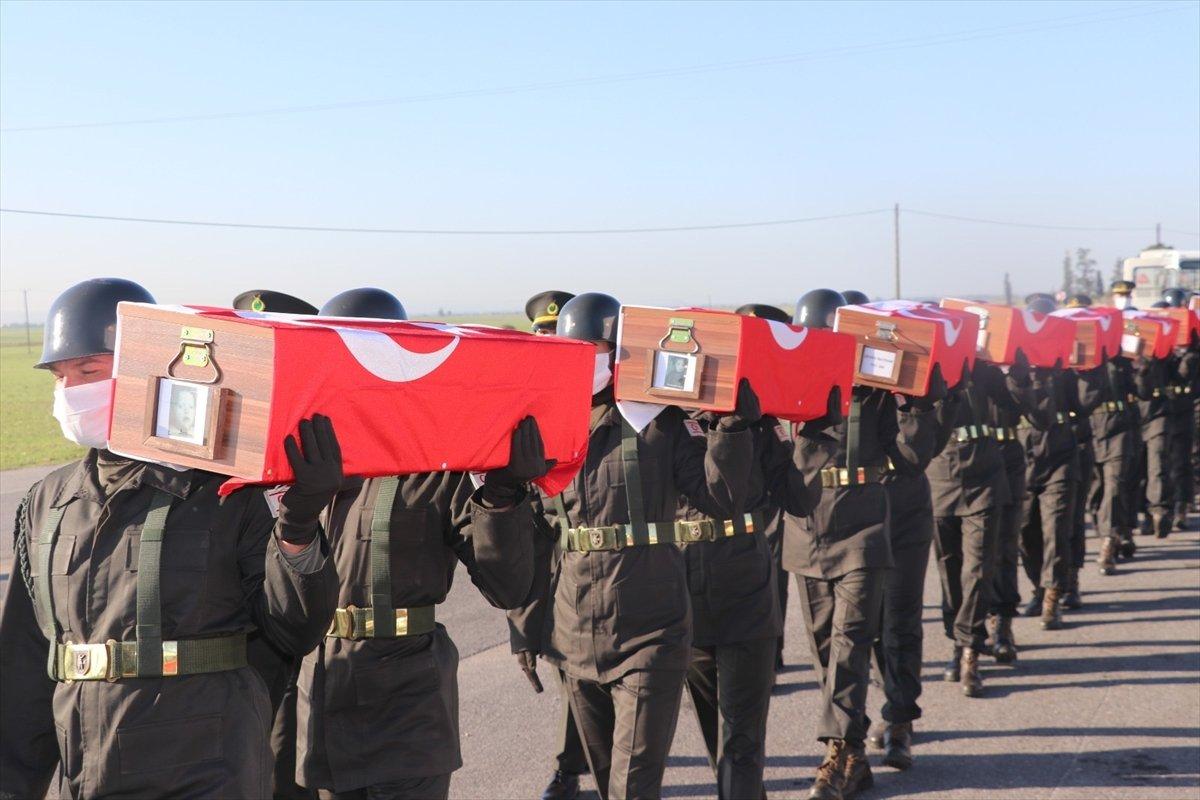 KKTC'de katledilen 14 şehit, 46 yıl sonra toprağa verildi