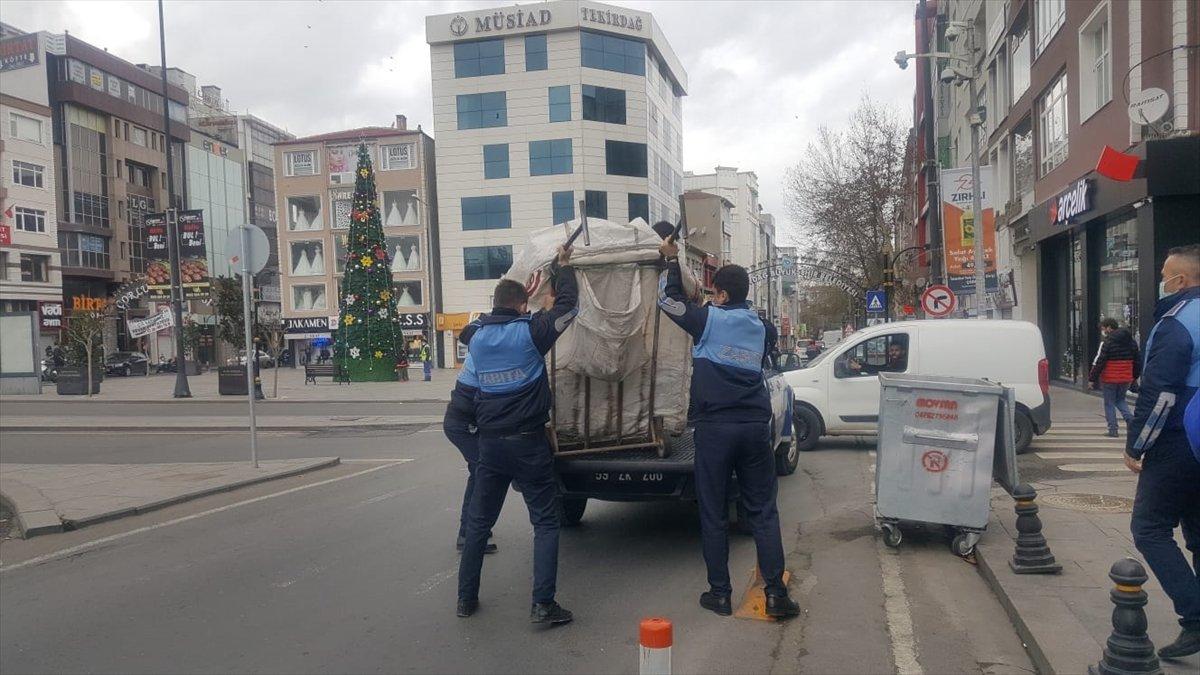 Tekirdağ'da kısıtlamayı ihlal eden kağıt toplayıcılarına para cezası