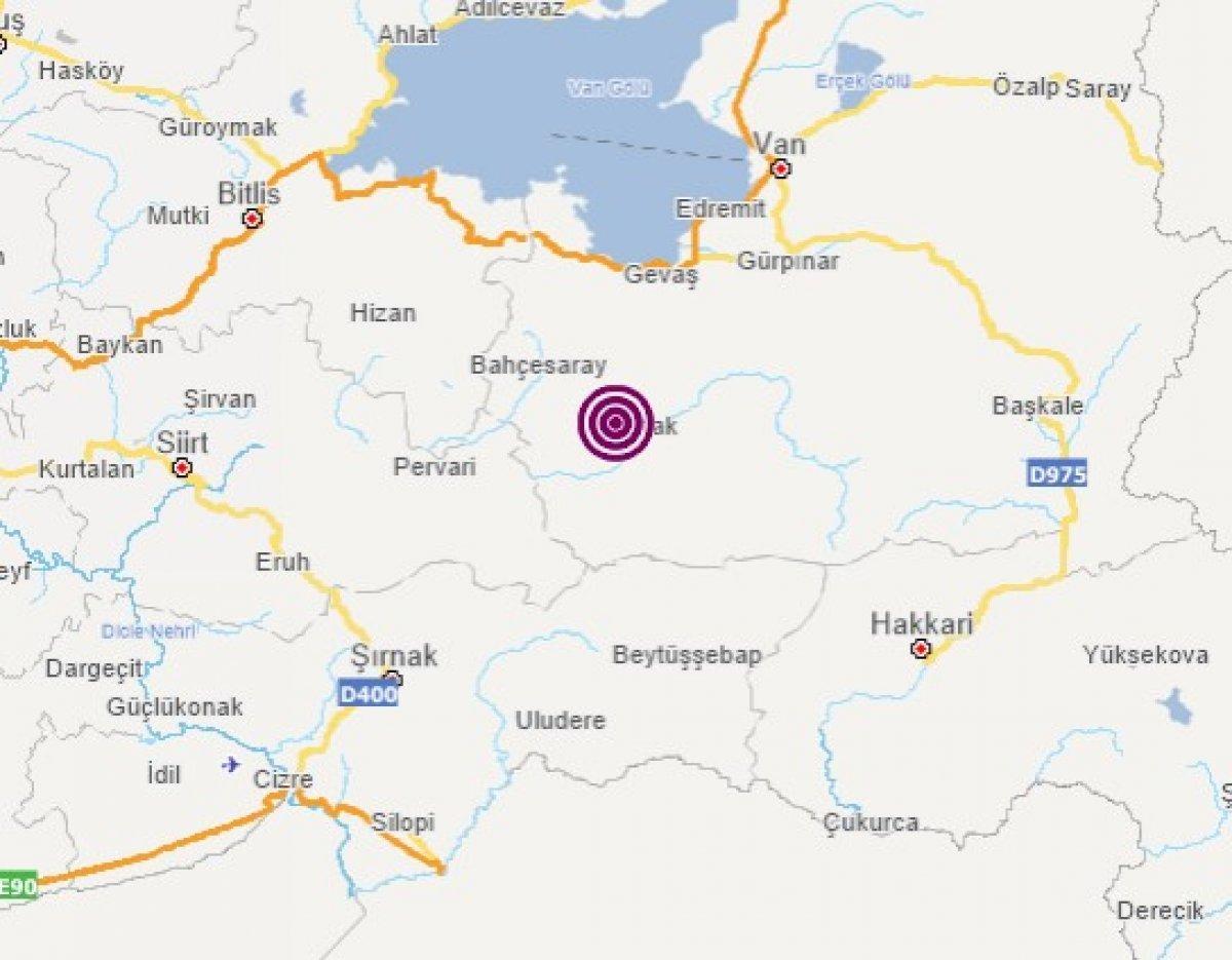 Van'da 3.8 büyüklüğünde deprem
