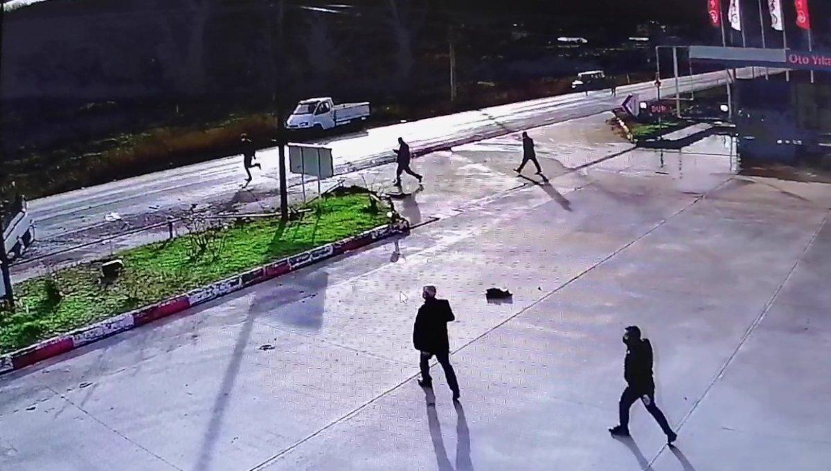 Samsun'da 1 kişinin yaralandığı kaza anı