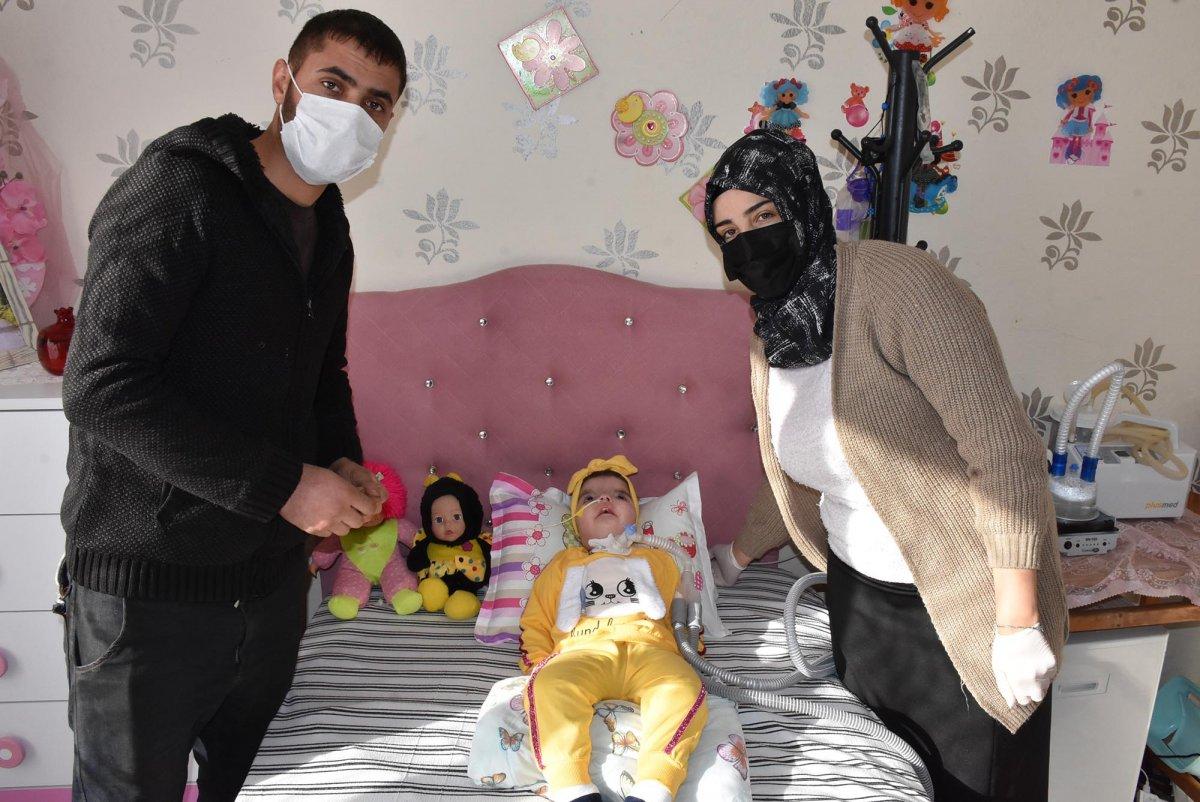 Tekirdağ'da SMA teşhisi konulan 17 aylık Yaren destek bekliyor