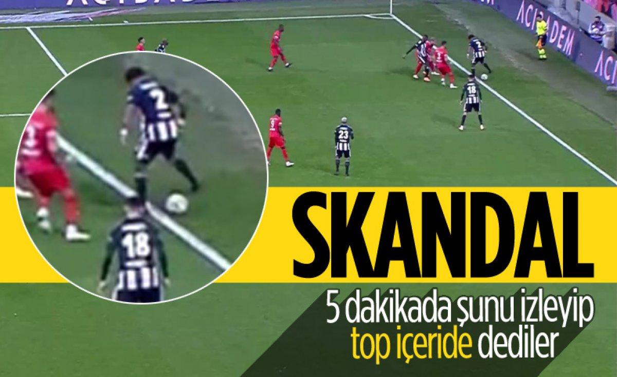 Hakeme telefondan pozisyon gösteren Hakan Arslan kırmızı kart gördü