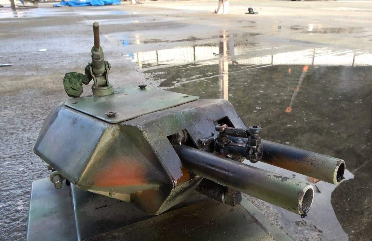 Hurda parçalarından mini tank yapan Trabzonlu