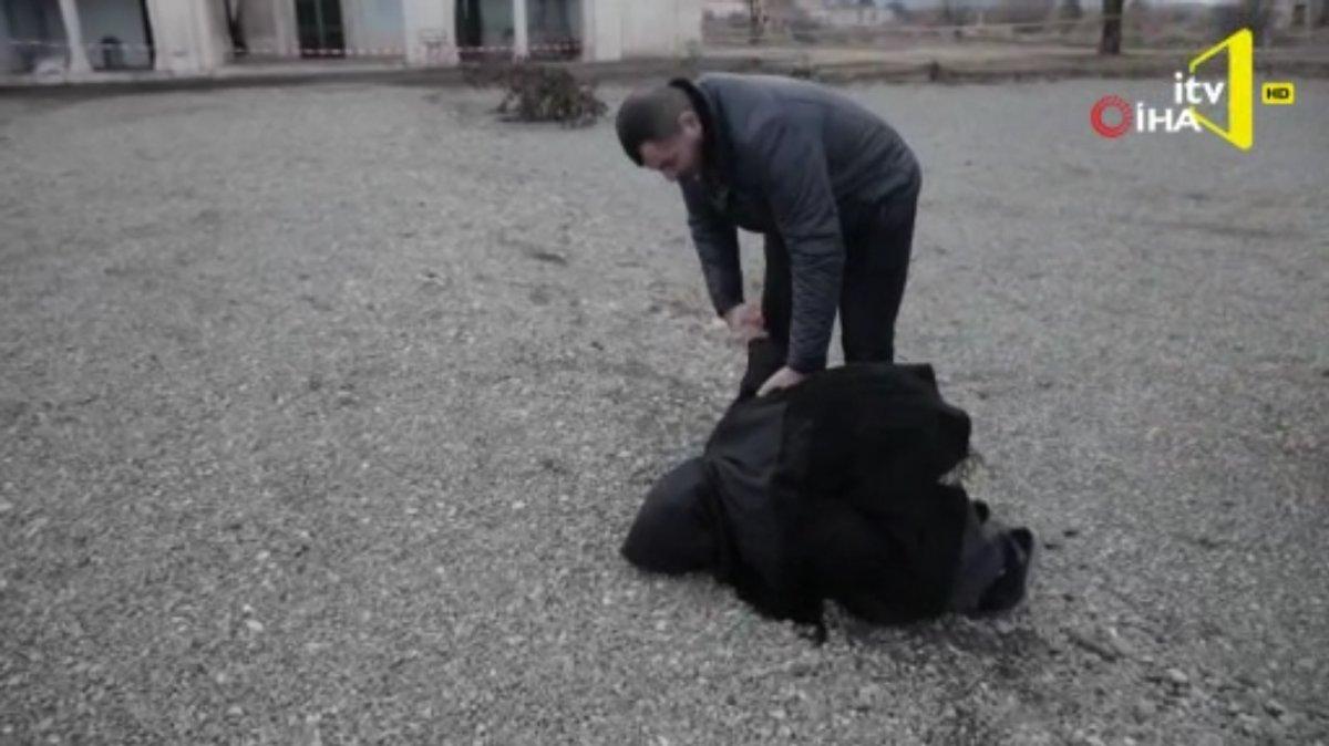 27 yıl sonra Ağdam'a dönen Semaye Nine toprağı öptü