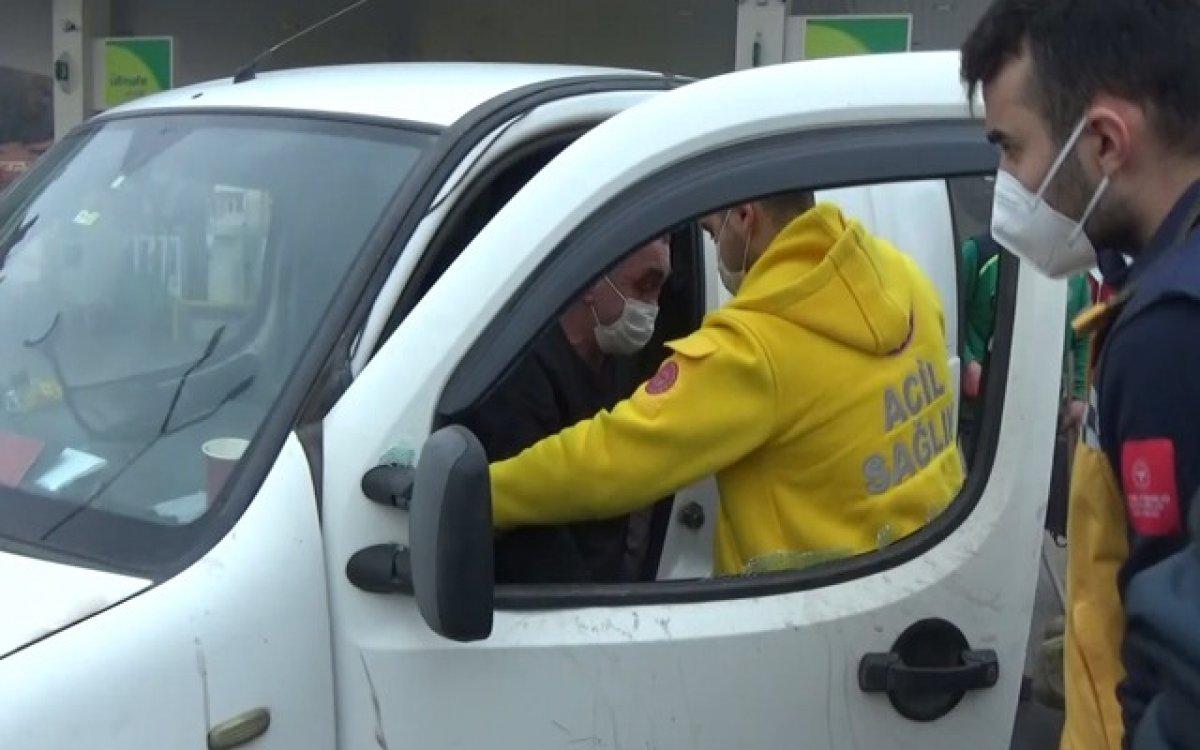 Zonguldak'ta bulunan akaryakıt istasyonunda sürücüye saldırı