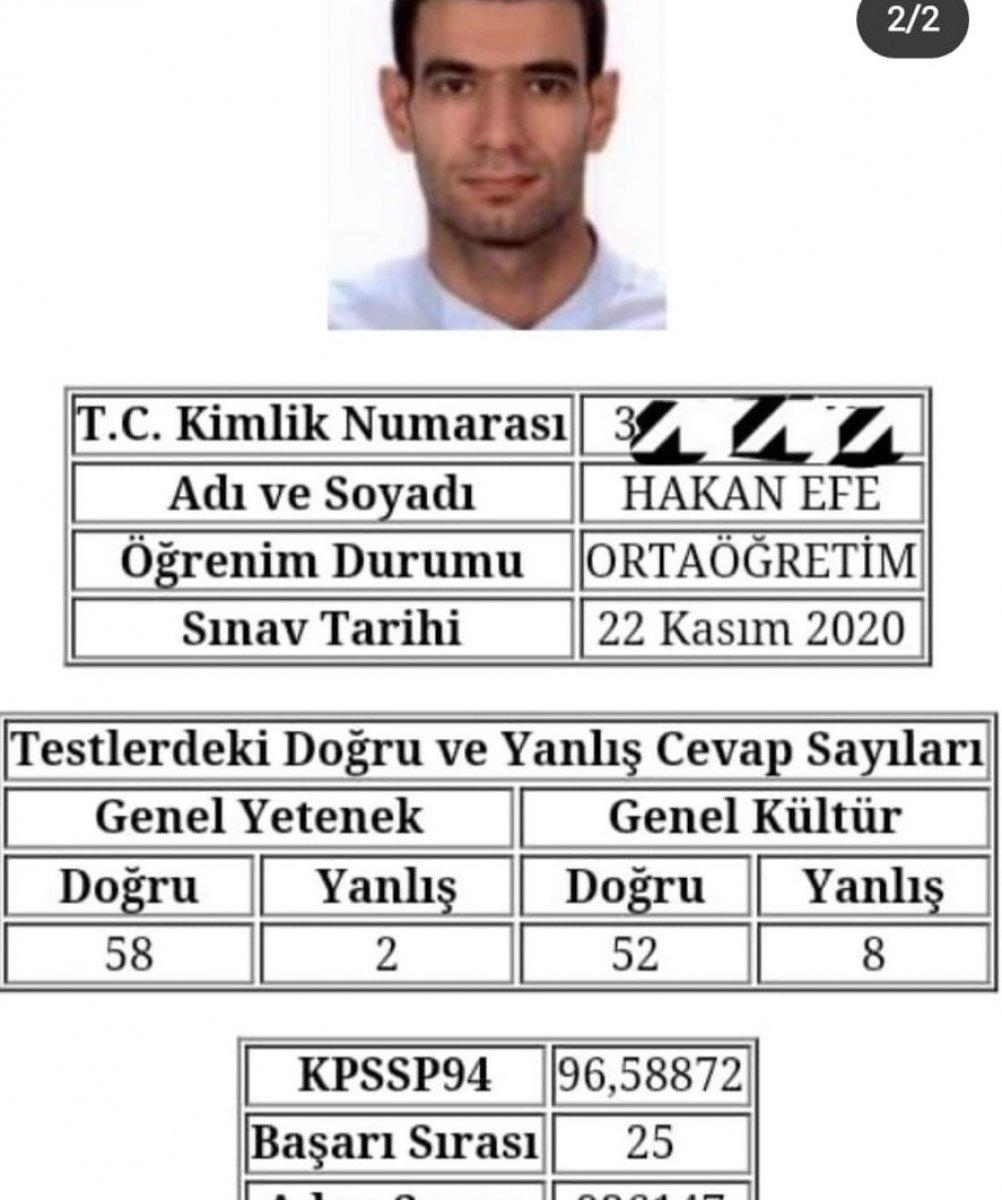 Antalya'da plastik toplayarak hazırlandığı KPSS’den 96,5 puan aldı