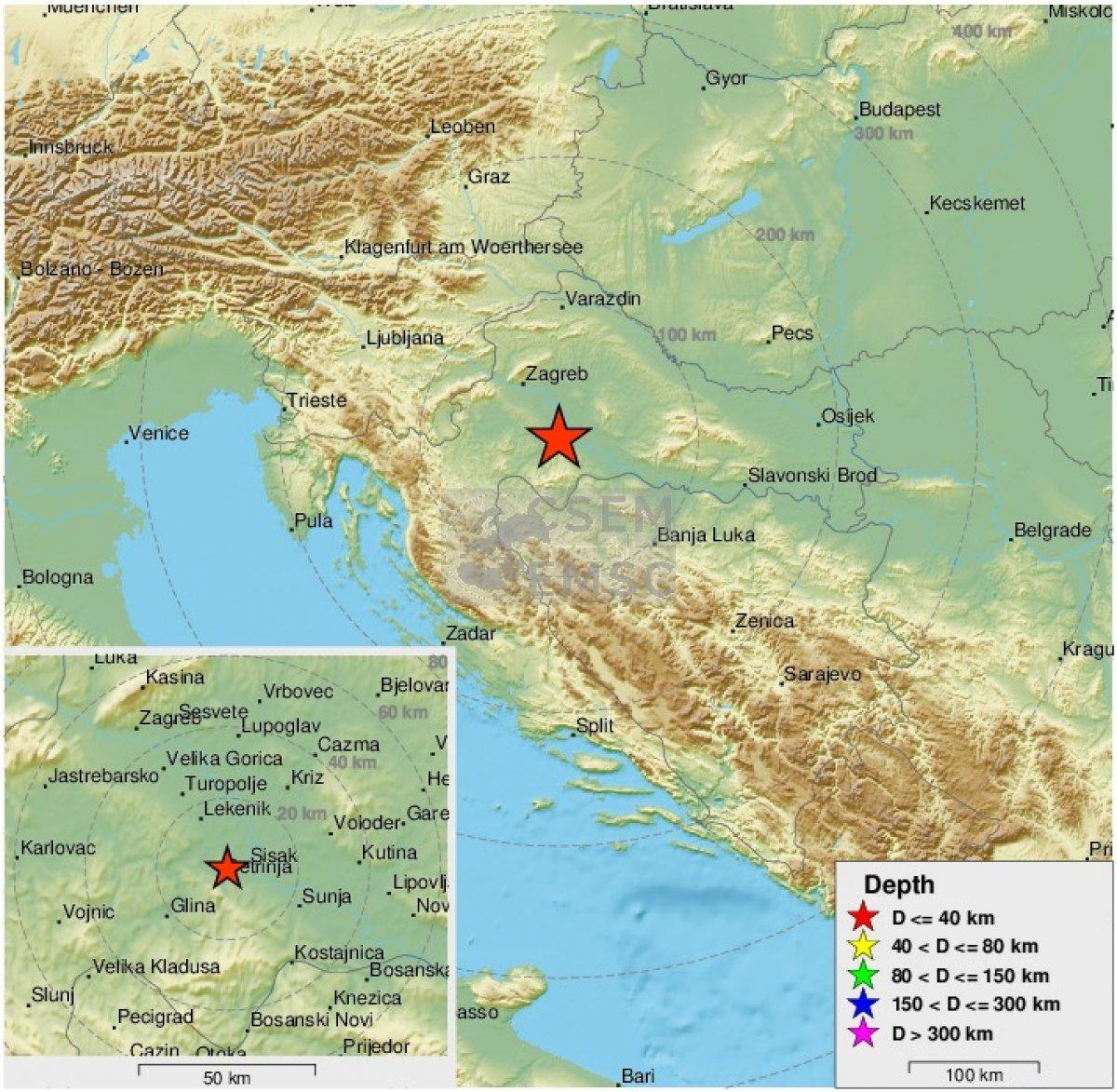 Hırvatistan'da 6.3 büyüklüğünde deprem
