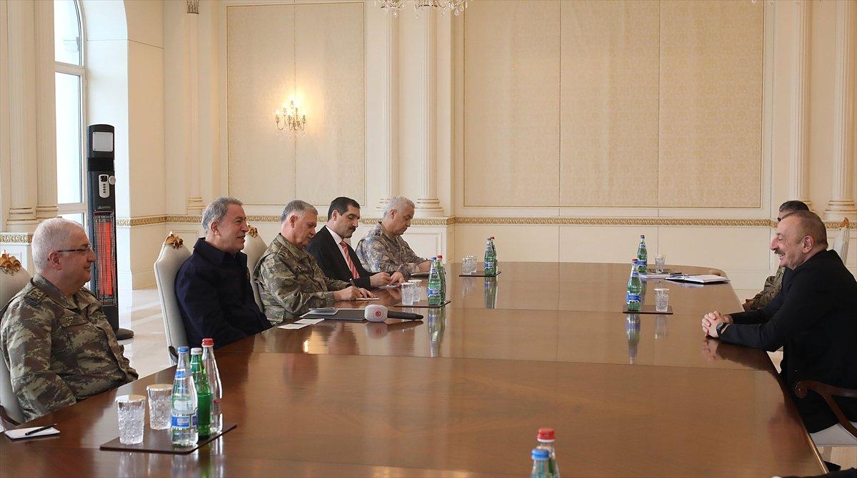 Hulusi Akar ve İlham Aliyev, Bakü'de bir araya geldi