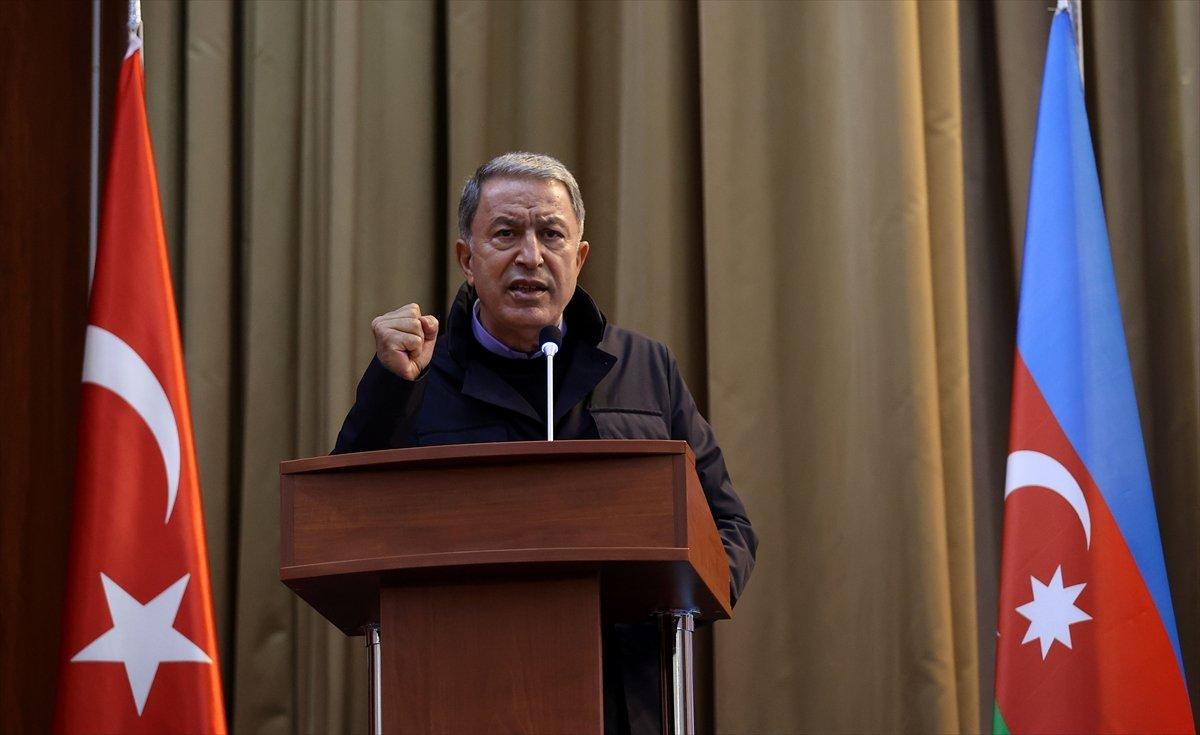 Hulusi Akar ve TSK komuta kademesi Bakü'de