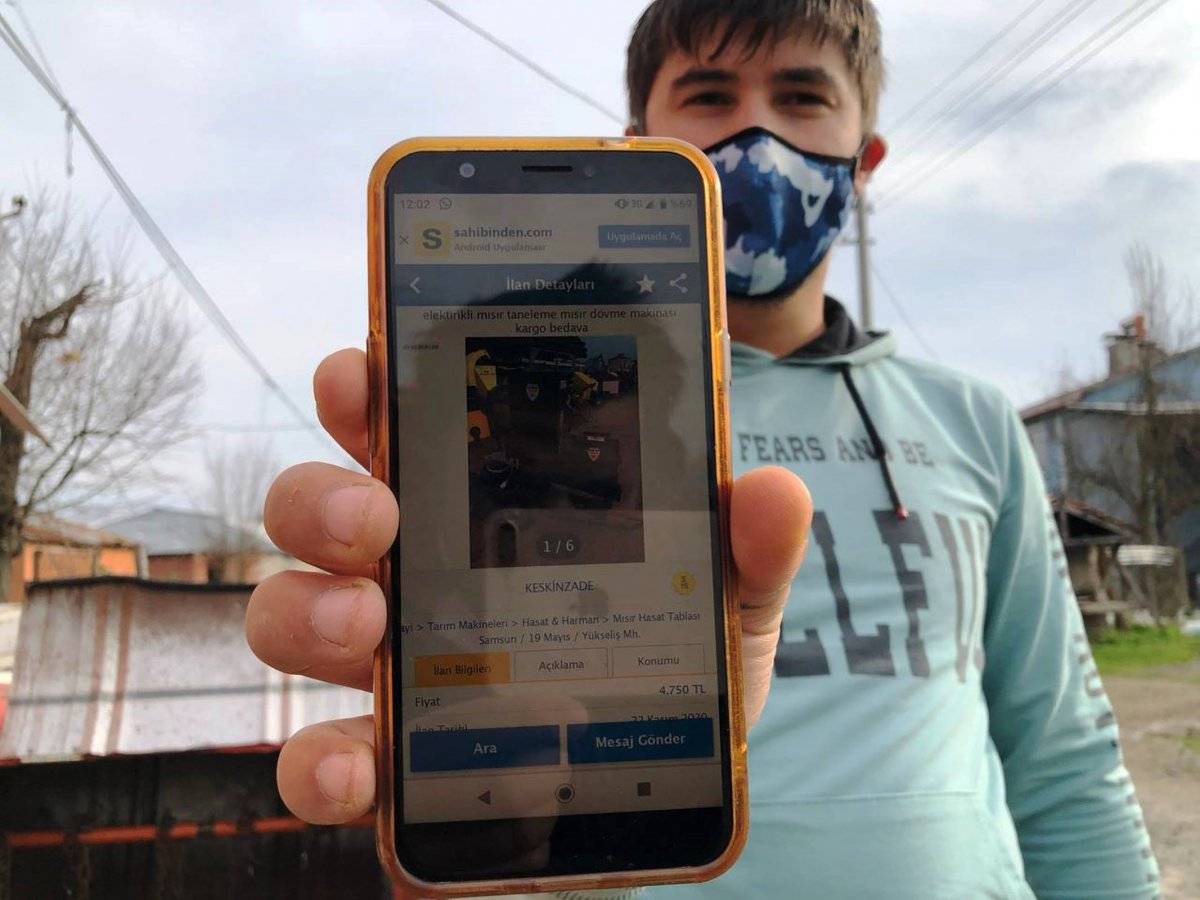 Mısır taneleme makinası üretti