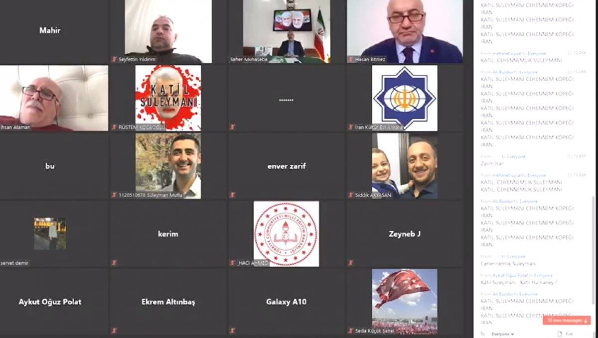 Kasım Süleymani anmasına online protesto