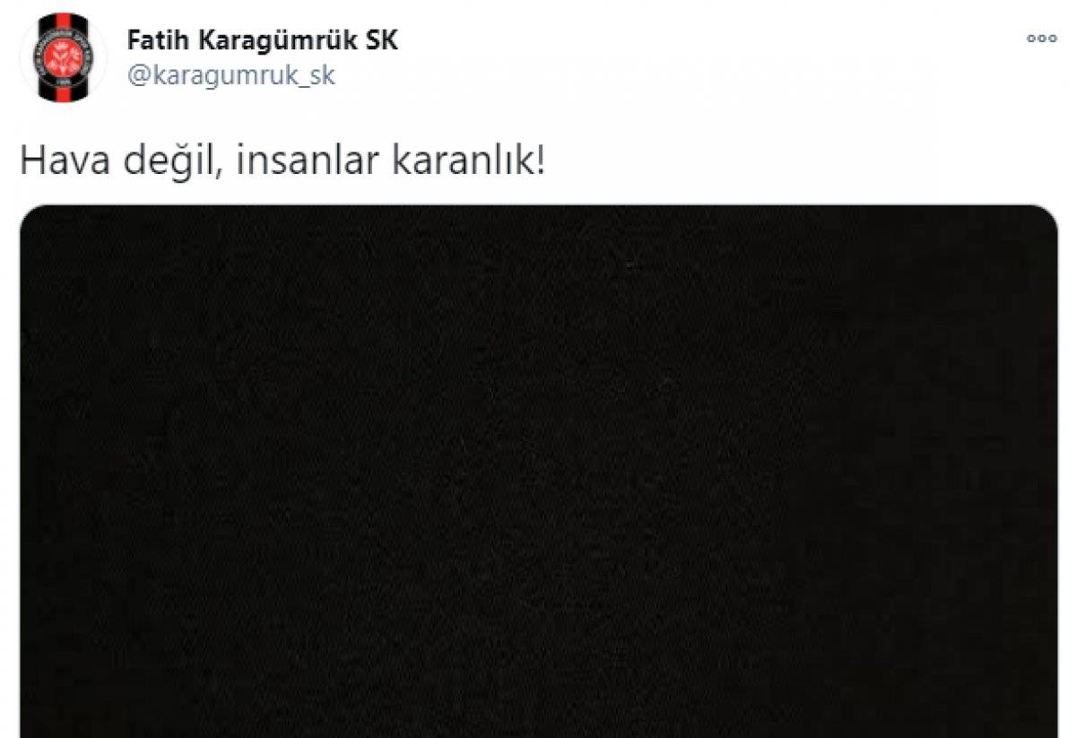 Fatih Karagümrük: Hava değil insanlar karanlık