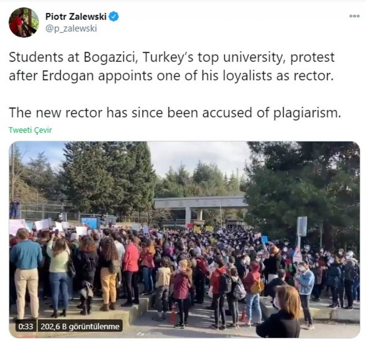 Boğaziçi Üniversitesi'ndeki eylemlere İngiliz desteği