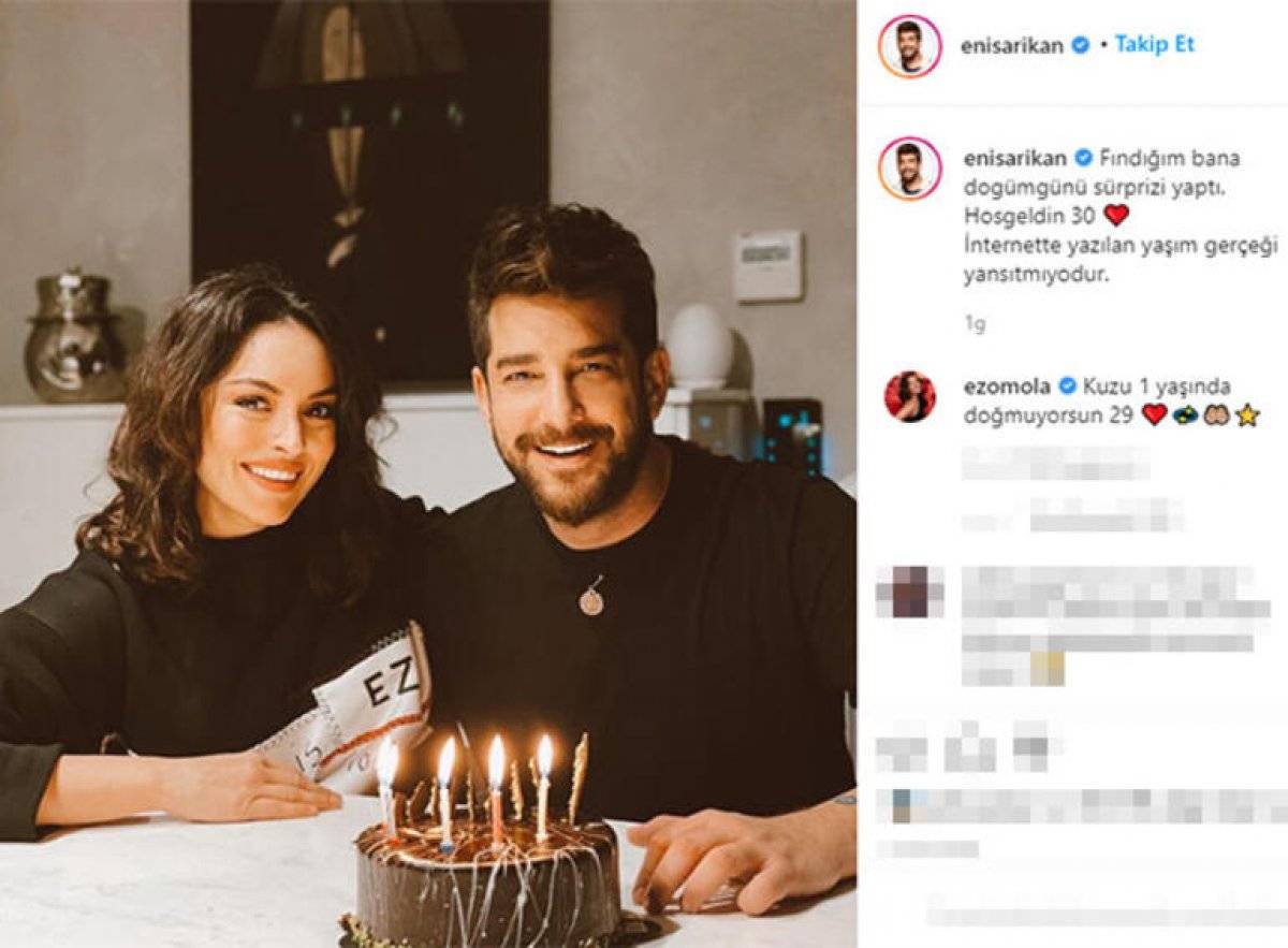 Ezgi Mola'dan Enis Arıkan'a sürpriz