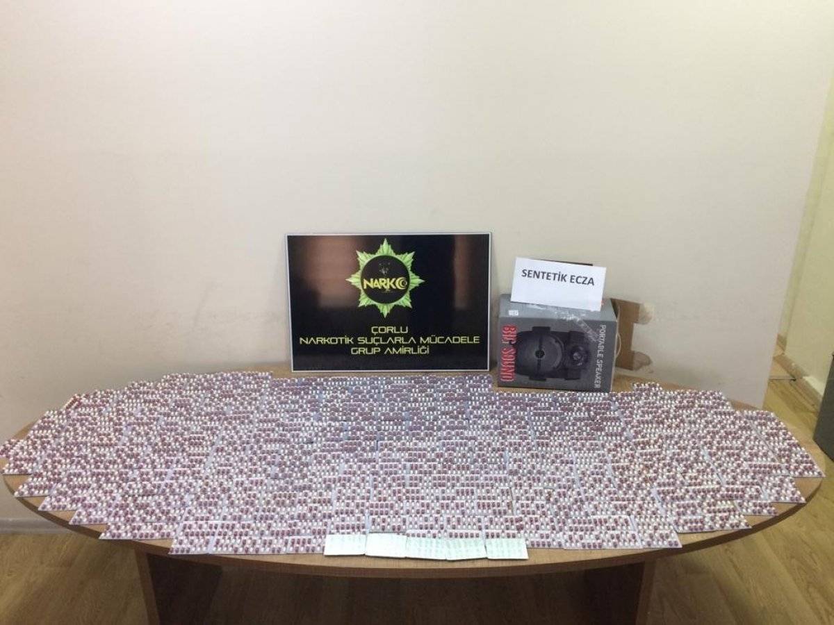 Tekirdağ’da 4 bin 480 uyarıcı hapa el koyuldu