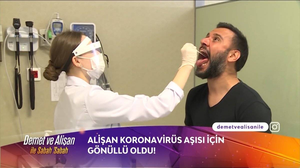 Alişan canlı yayında aşı oldu