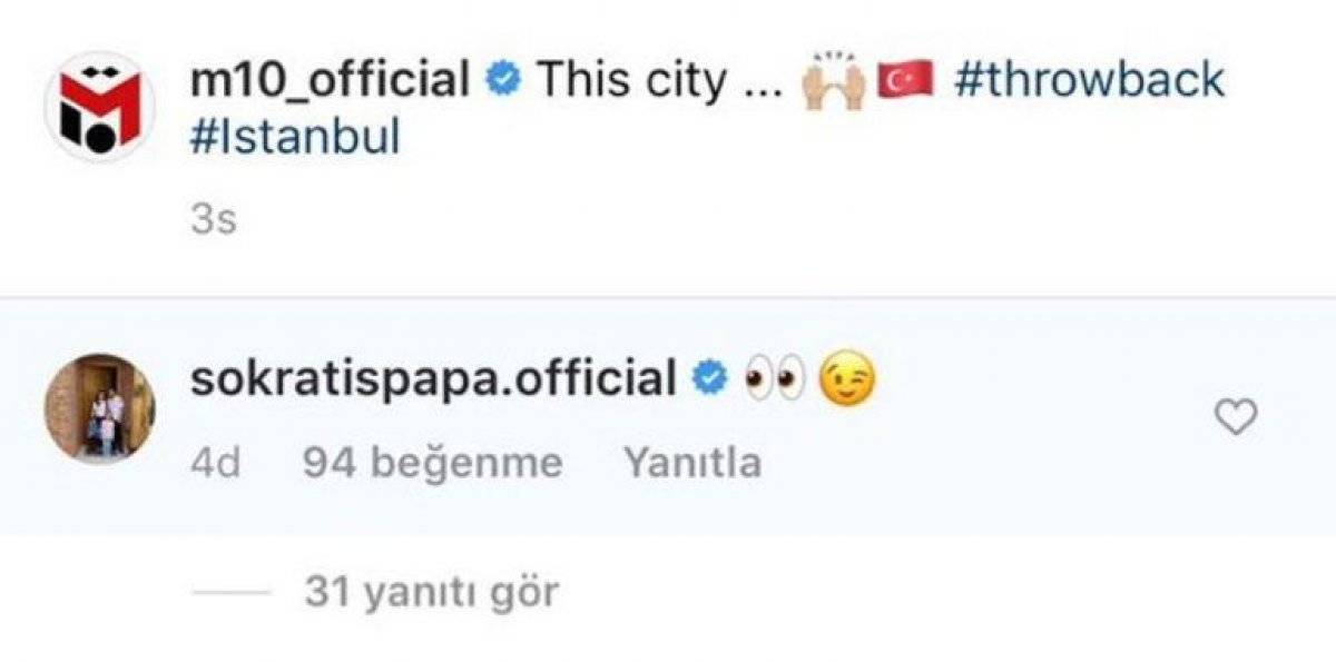 Sokratis, Mesut Özil'in İstanbul paylaşımını beğendi