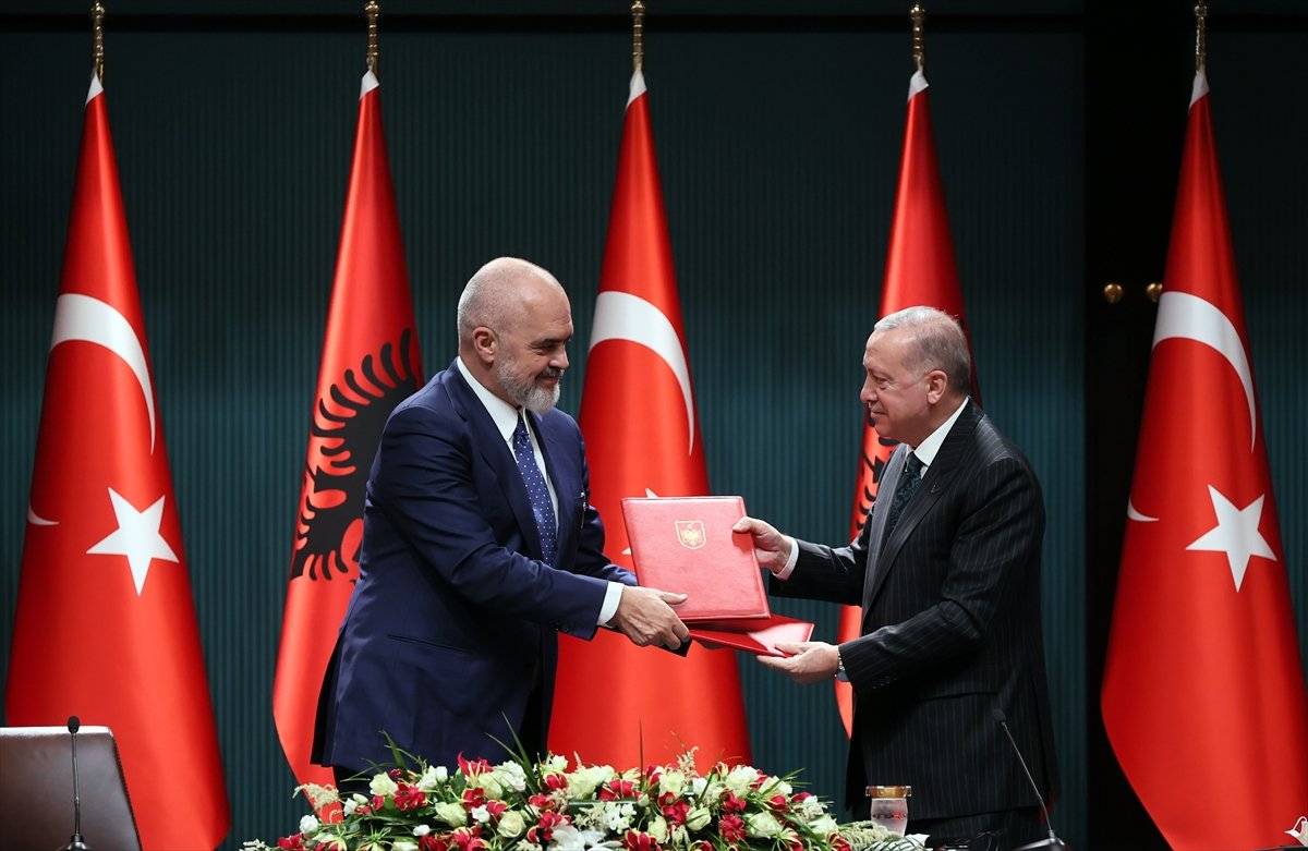 Cumhurbaşkanı Erdoğan'ın Arnavutluk Başbakanı Rama ile basın toplantısı