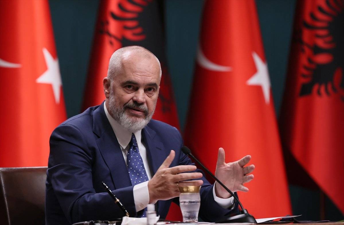 Cumhurbaşkanı Erdoğan'ın Arnavutluk Başbakanı Rama ile basın toplantısı