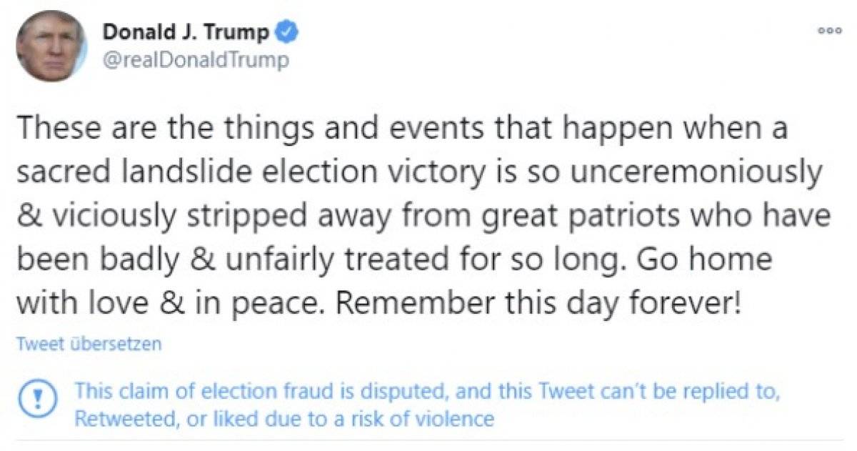 Twitter, Trump'ın paylaşımını sildi