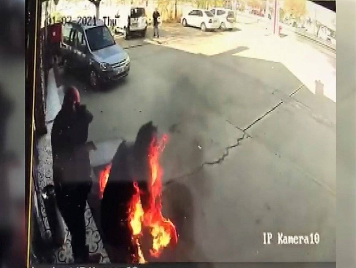 Kahramanmataş'ta alevler içinde kalan pompacı son anda kurtuldu