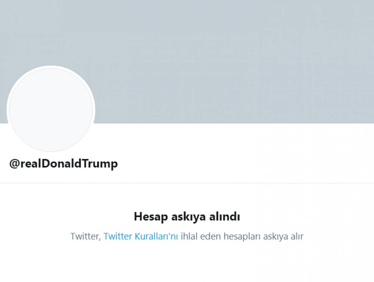 Twitter, Trump'ın hesabını kalıcı olarak askıya aldığını açıkladı
