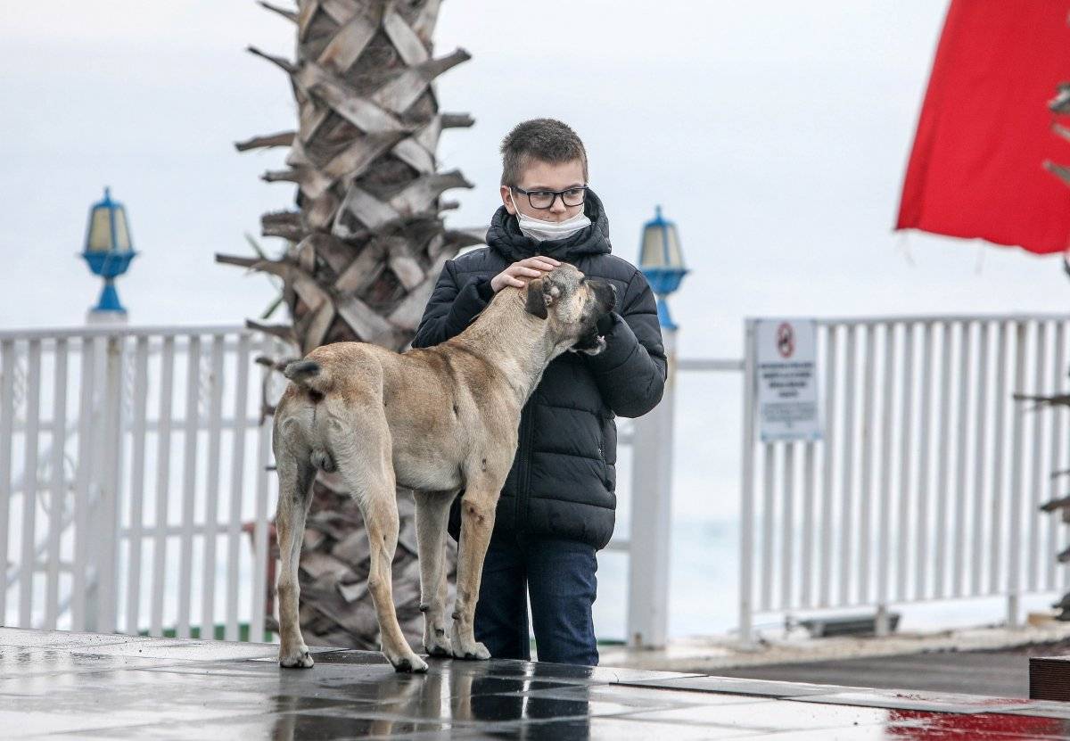 Antalya'da kısıtlamadan muaf turistler denize girdi
