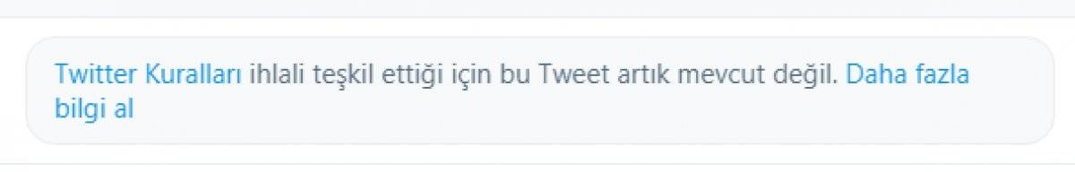 Twitter, Hamaney'in paylaşımını sildi