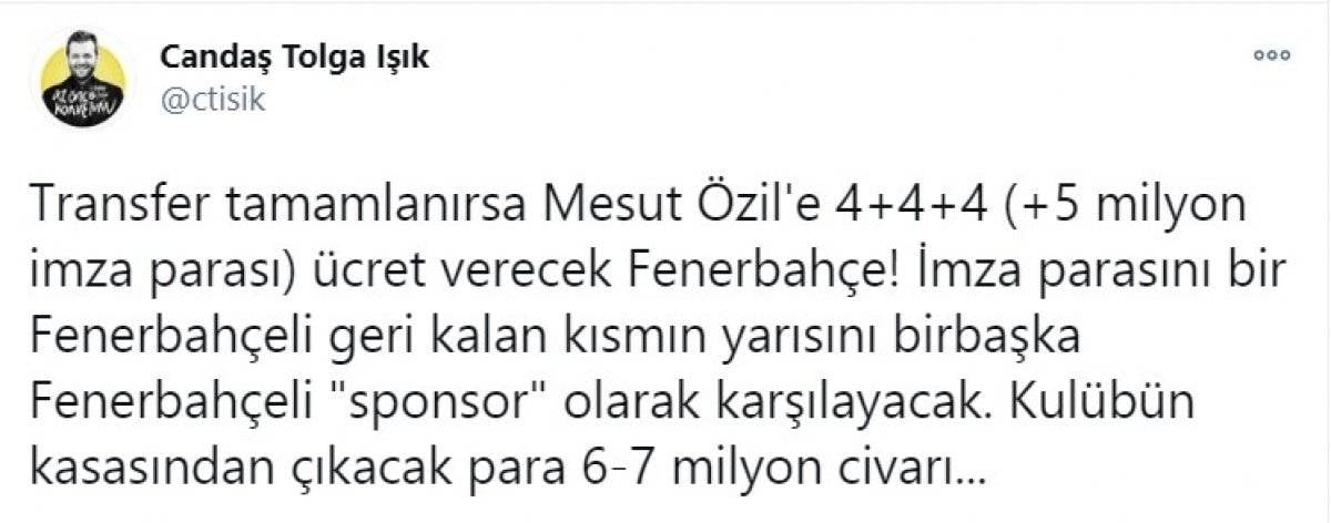 Mesut Özil transferi için sponsor desteği