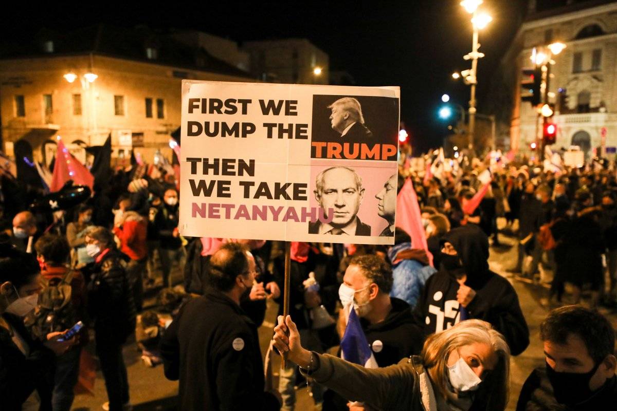 İsrail'de Netanyahu protestoları, karantinaya rağmen 8. ayında