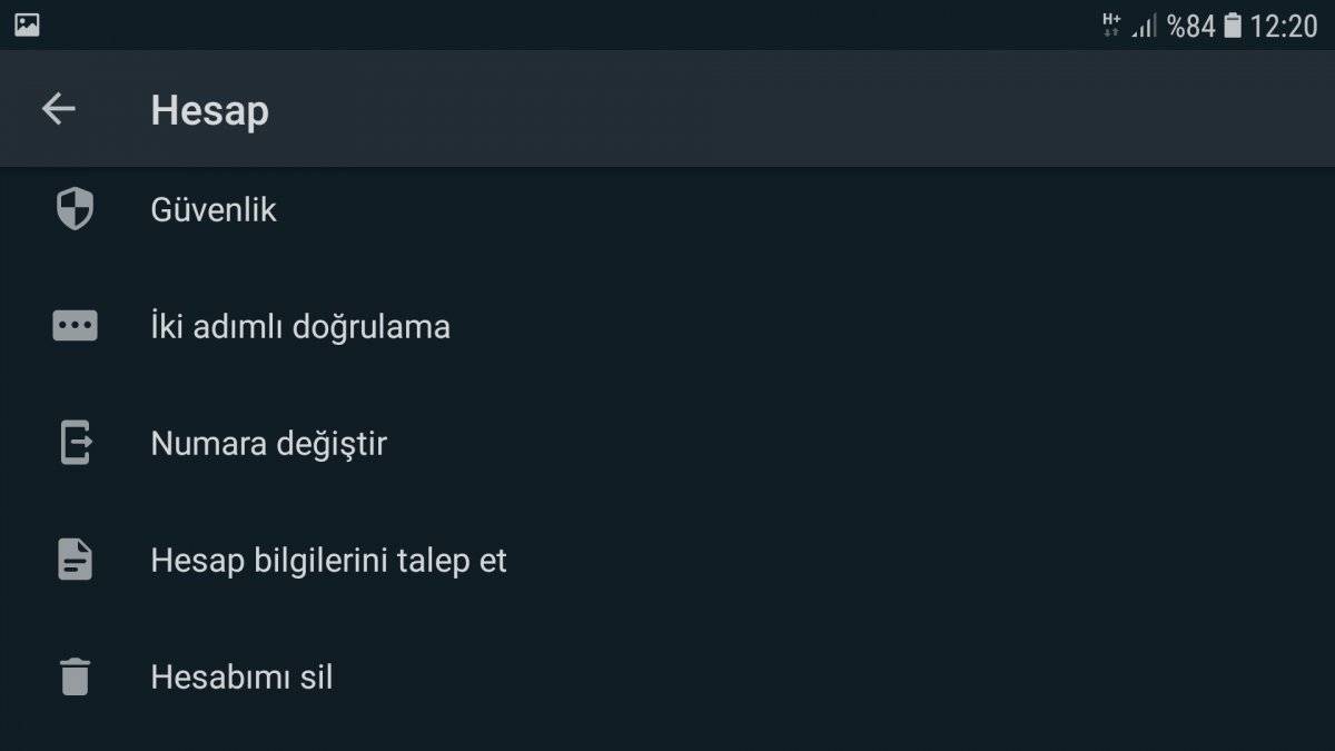whatsapp hesap silme işlemi - hesabımı sil