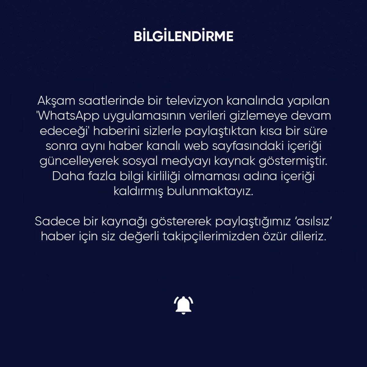 CNN Türk, kendi yaptığı Whatsapp haberini yalanladı