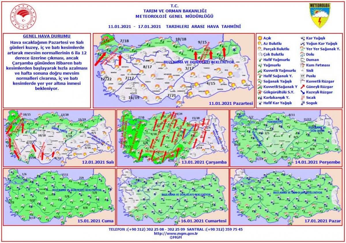 Meteoroloji, İstanbul'u kar yağışı için uyardı