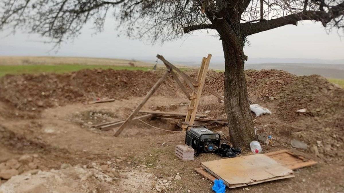 Kırıkkale'de define kazısı yapan 9 kişiye suçüstü