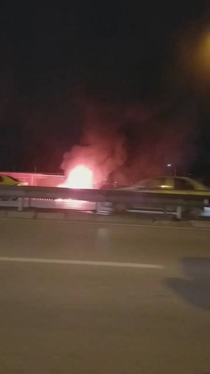 Bursa'da motorunu ateşe verip kaçtı