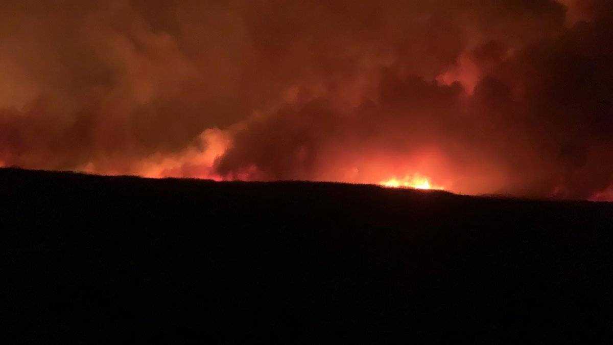 Afyonkarahisar'daki Eber Gölü'nde yangın çıktı