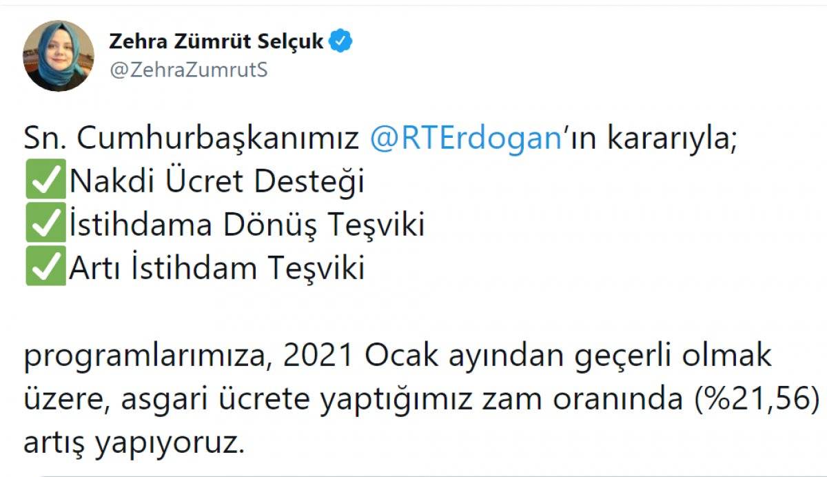 Nakdi ücret desteği ile istihdama dönüş ve artı istihdam teşviklerinin tutarı arttı