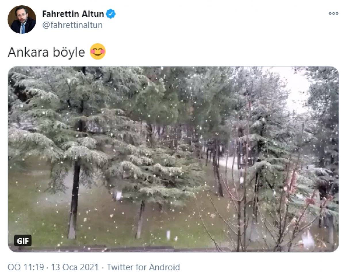 Ankara, kar yağışıyla beyaza büründü