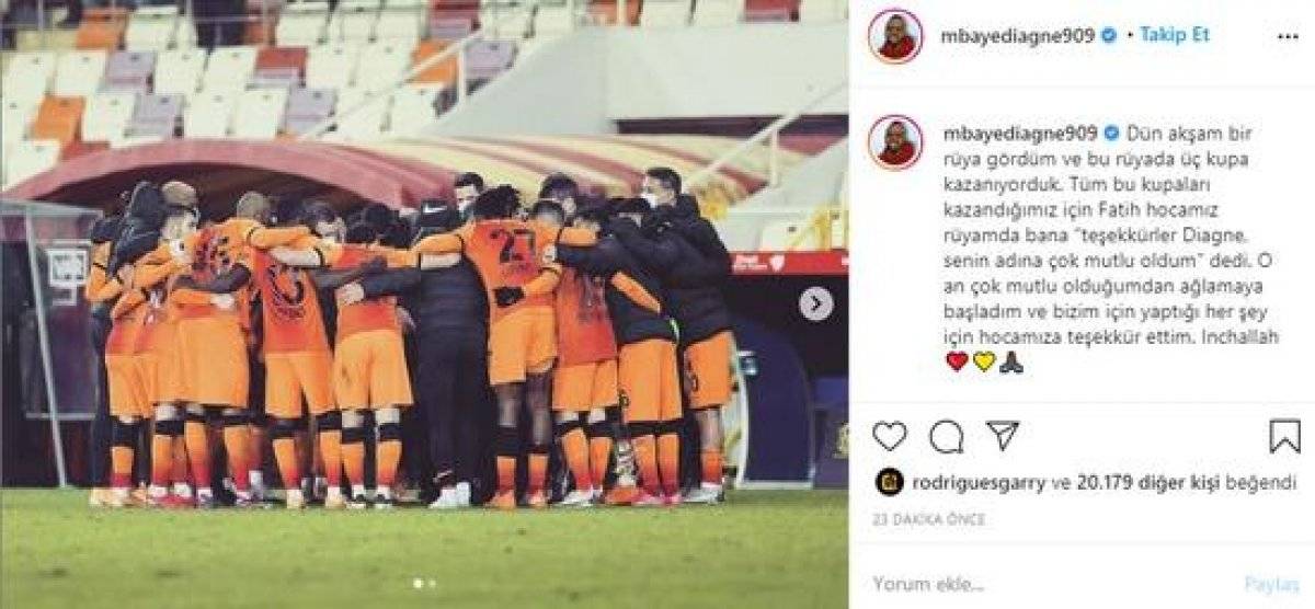 Mbaye Diagne: Rüyamda 3 kupa kazanmıştık