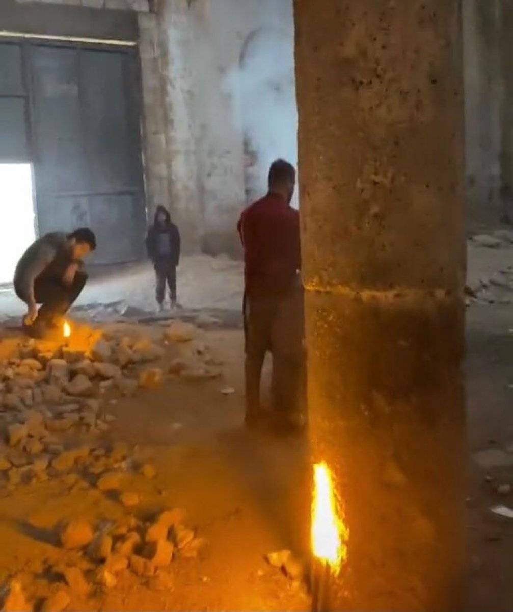 Şanlıurfa'da tarihi kilisede mangal yapan kebapçı