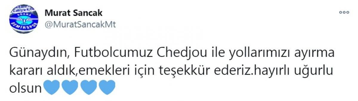 Adana Demirspor, Aurelien Chedjou ile yollarını ayırdı