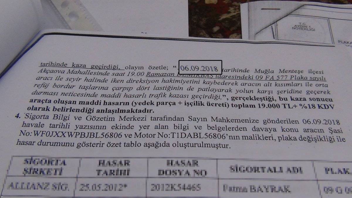 Bursa’da eksperin hasarlı olduğunu anlamadığı araç mahkemelik etti
