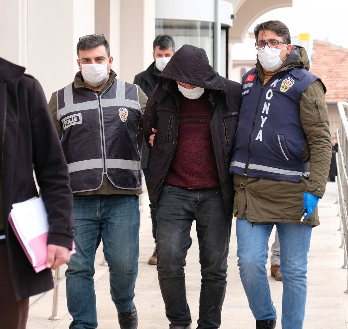 Konya'daki bacanak ve kayınpeder cinayeti kamerada