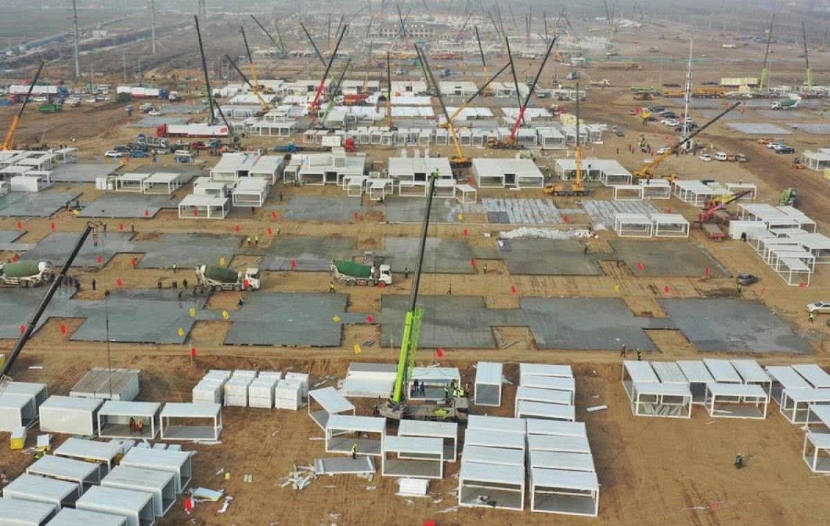 Çin, koronavirüs vakalarına karşı 5 günde hastane inşa etti