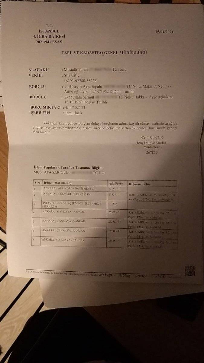 Mustafa Sarıgül'ün mallarına haciz geldi