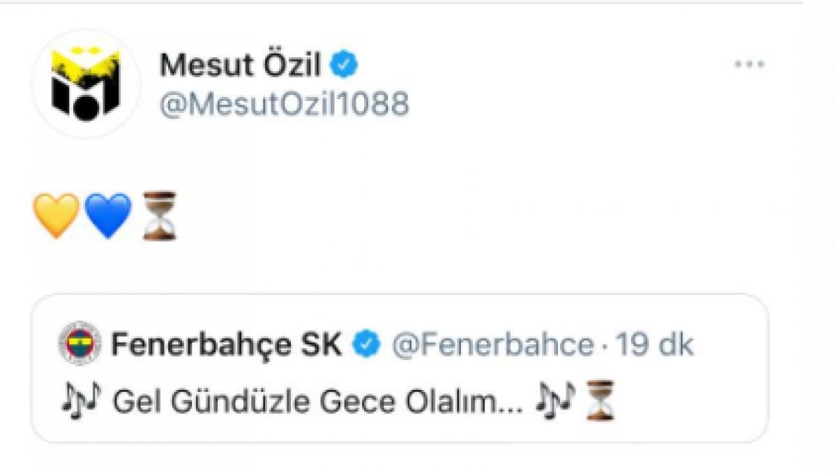 Fenerbahçe'den taraftarları heyecanlandıran 'Mesut Özil' paylaşımı